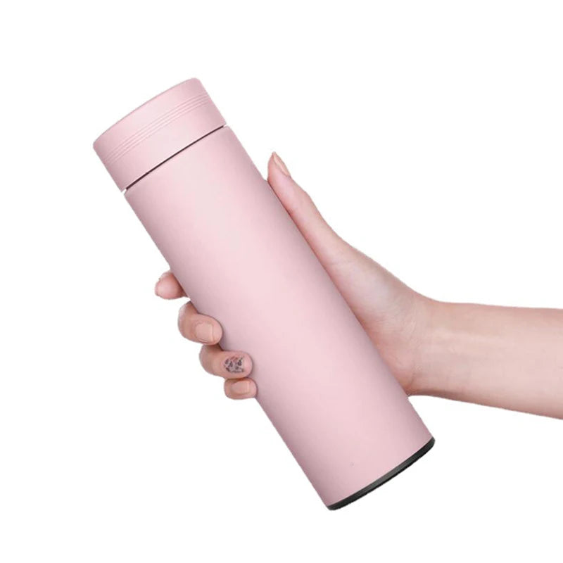 480ml Smart Water Bottle Thermal Custom Logo 304 Stainless Steel Led Water Bottle with Temperature Display Christmas Gift