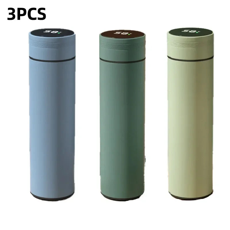 480ml Smart Water Bottle Thermal Custom Logo 304 Stainless Steel Led Water Bottle with Temperature Display Christmas Gift