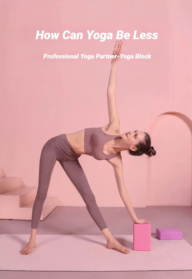 Yoga Blocks Gym Foam Brick Pilates Training Exercise Fitness Bolster Pillow Cushion Stretching Body Shaping Building Cubes