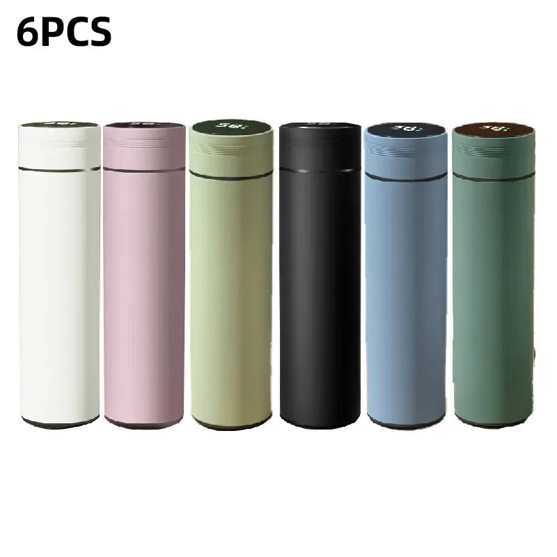 480ml Smart Water Bottle Thermal Custom Logo 304 Stainless Steel Led Water Bottle with Temperature Display Christmas Gift