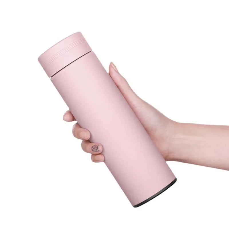 480ml Smart Water Bottle Thermal Custom Logo 304 Stainless Steel Led Water Bottle with Temperature Display Christmas Gift