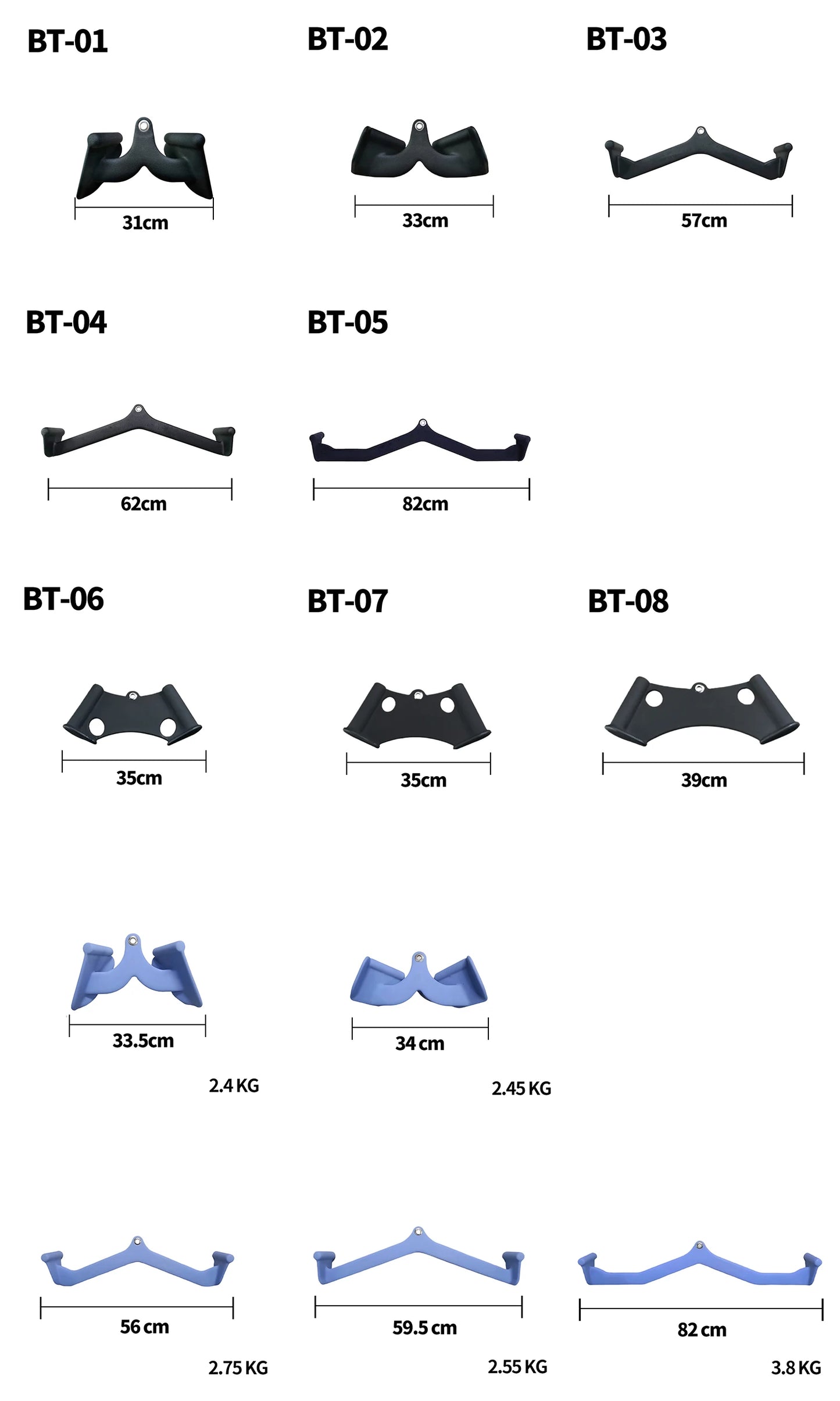 Fitness Lat Pull Down Bar Home Gym T-bar V-bar Bicep Tricep Training Rowing Machine Handle Muscle Trainer Lady Fitness Handle
