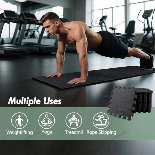 Gym Floor Mats High-Density EVA Interlocking Foam Floor Tiles Puzzle Exercise Mat for Home Gym Workout Equipment Weightlifting