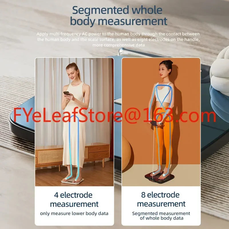 custom wifi bmi scale bathroom bluetooth 8 electrodes scale electronic smart body weight scale digital weighing