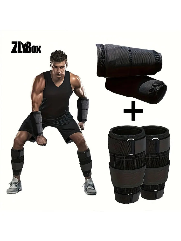 4Pcs Adjustable Weight-Bearing Sandbags Running Leg Weight Training Fitness Men and Women Weight-Bearing Sandbags