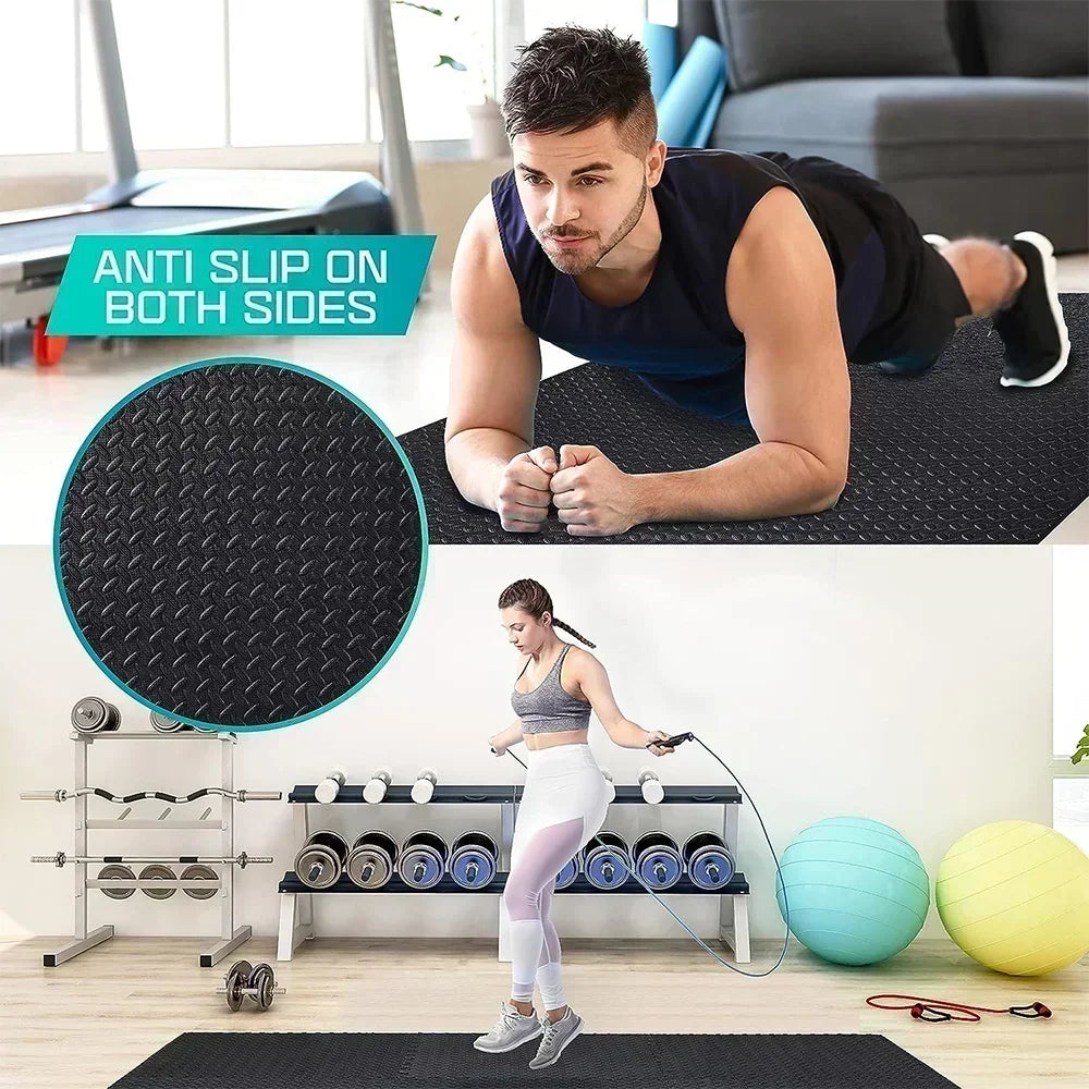 Gym Floor Mats High-Density EVA Interlocking Foam Floor Tiles Puzzle Exercise Mat for Home Gym Workout Equipment Weightlifting