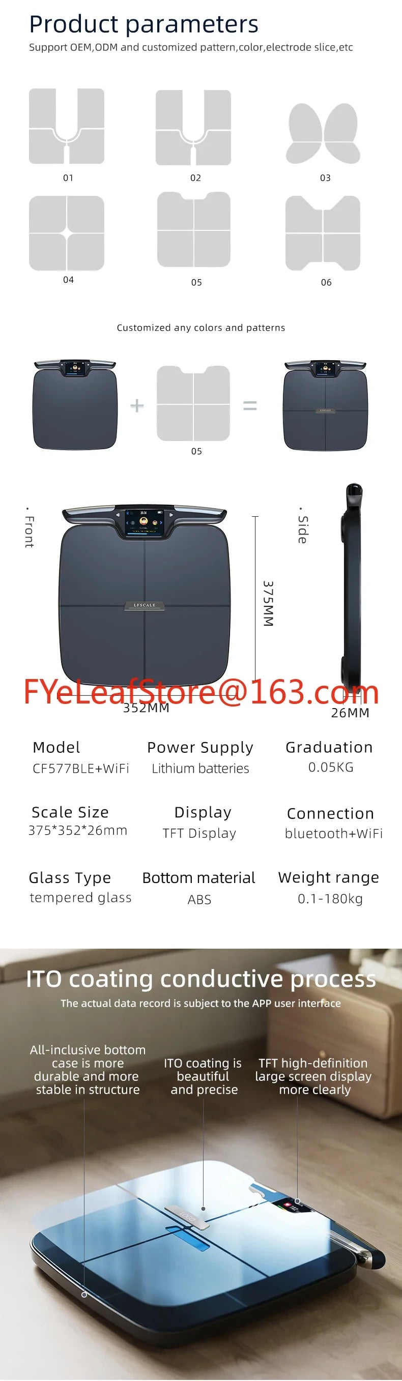 custom wifi bmi scale bathroom bluetooth 8 electrodes scale electronic smart body weight scale digital weighing