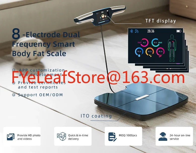 custom wifi bmi scale bathroom bluetooth 8 electrodes scale electronic smart body weight scale digital weighing