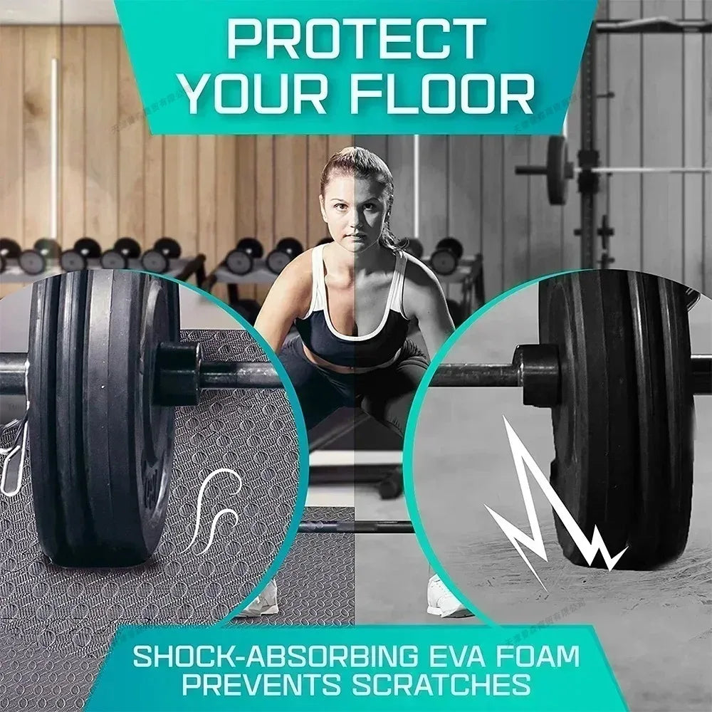 Gym Floor Mats High-Density EVA Interlocking Foam Floor Tiles Puzzle Exercise Mat for Home Gym Workout Equipment Weightlifting